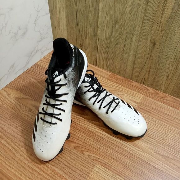 adidas Mens Icon 4 Sz 9 G26698 White Baseball Cleats Shoes‎ Sneakers - Picture 4 of 14